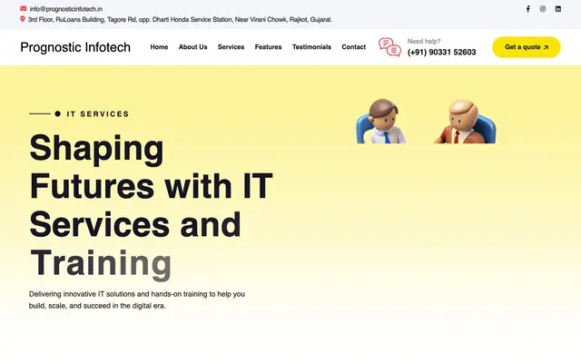 Prognostic Infotech website