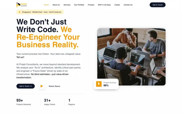 Projek Consultants website