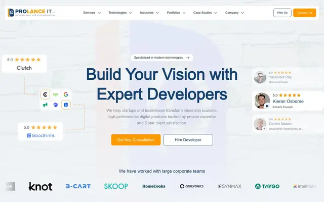 ProLance IT LLP website