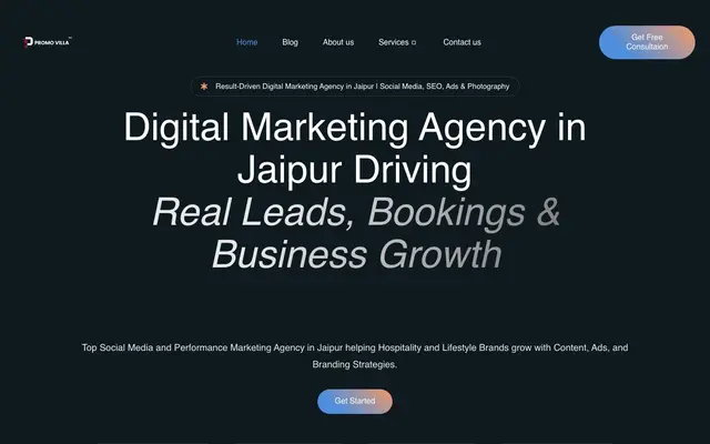Promo Villa India website