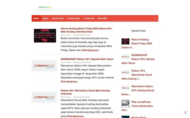 Proreview Host website