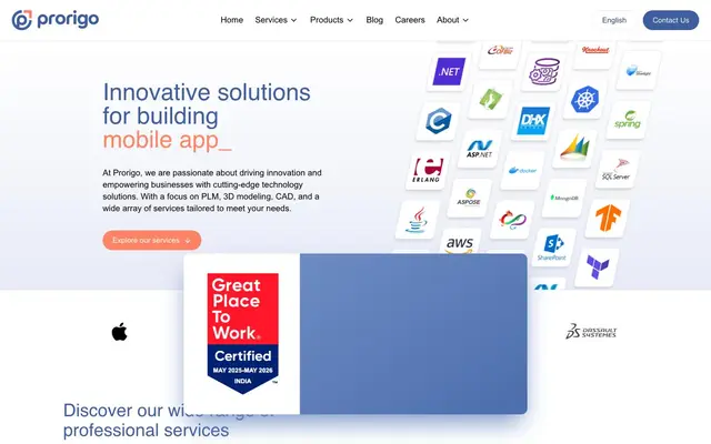 Prorigo Software Pvt. Ltd. website