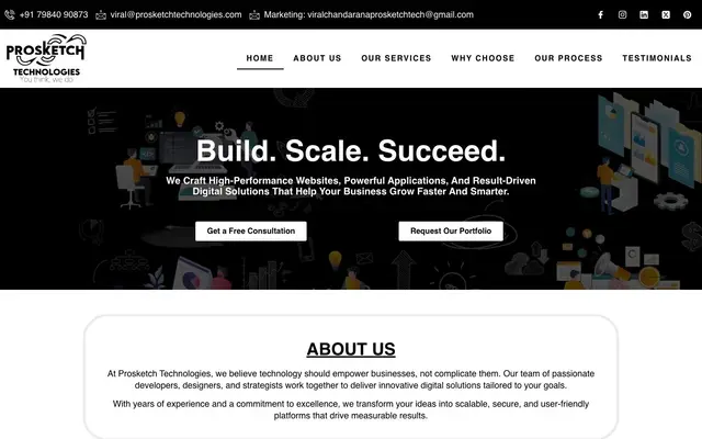 Prosketch Technologies website