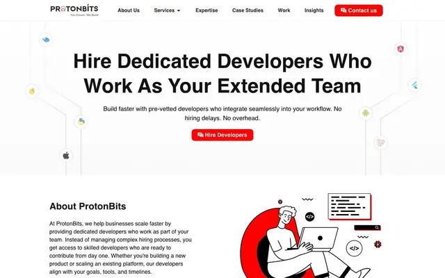 ProtonBits Software PVT. LTD website