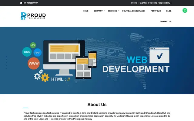 Proud Technologies Private Limited website