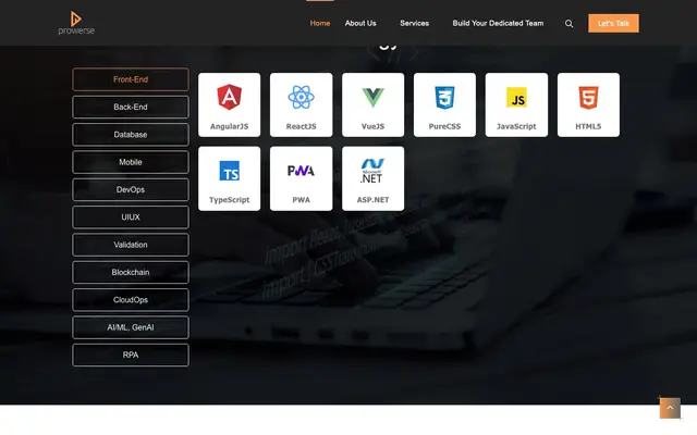 Prowerse website