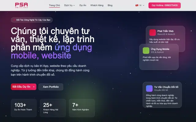 PSA Solutions JSC website