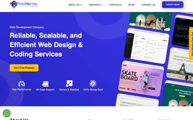 PSDtoHTMLNinja website