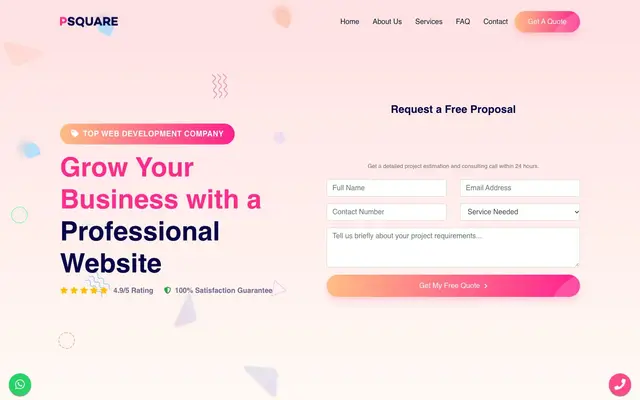 P SQUARE SOLUTIONS website