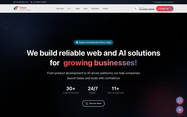 Pykara Technologies website