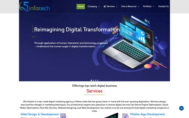 Q5 Infotech website
