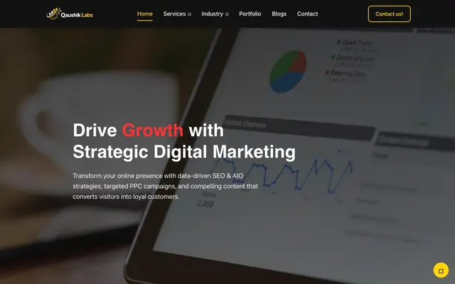 Qaushik Labs - Digital Marketing Agency Gurgaon website