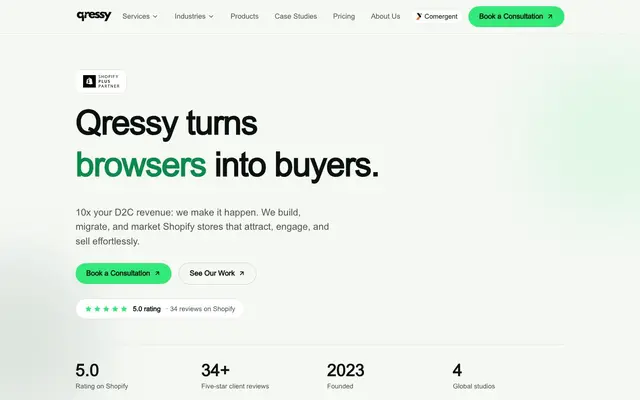 Comergent AI website