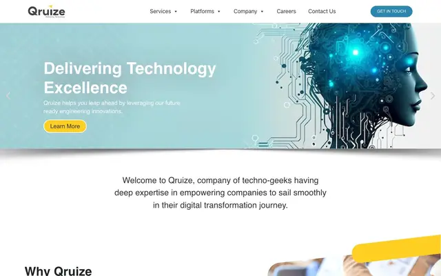 Qruize Technologies Pvt. Ltd. website