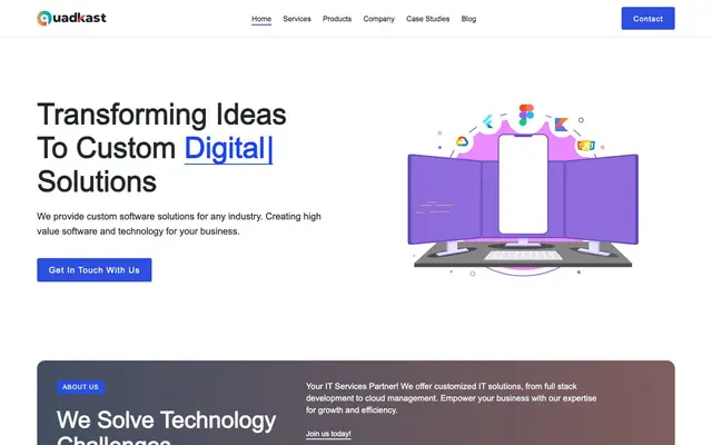 Quadkast Technologies Private Limited website