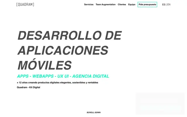 QUADRAM | Diseño y desarrollo de Apps Madrid website