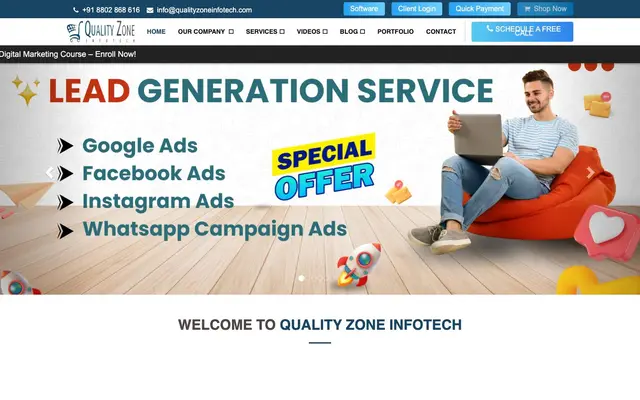Quality Zone Infotech website
