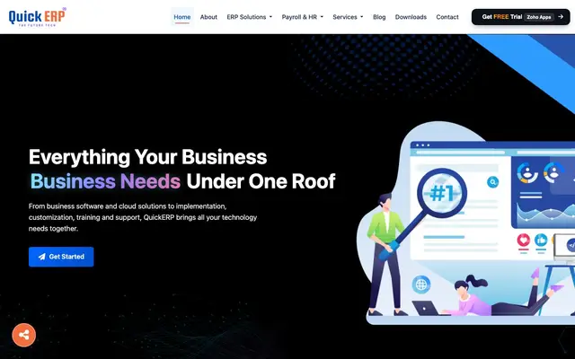 QuickERP Technologies Pvt Ltd - Delhi Branch website