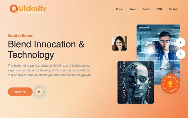 quicknify - Software Development Company website