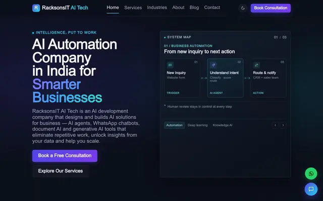 RacksonsIT Developers Private Limited website