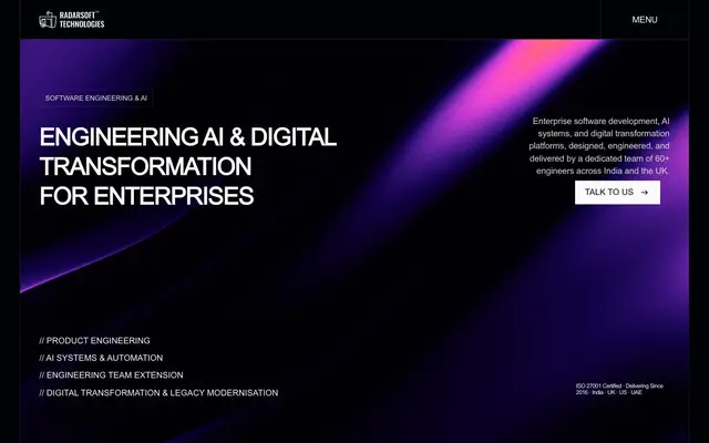 RadarSoft Technologies LLP - Website, Software, App Development & Digital Transformation website