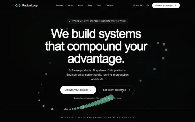 RadicalLoop Technolabs website