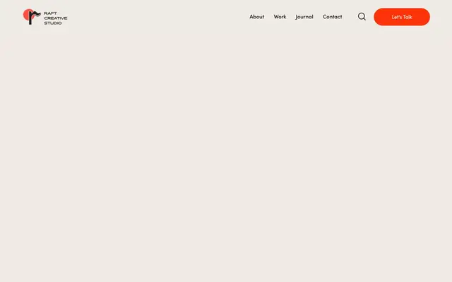 Raft Creative Studio website