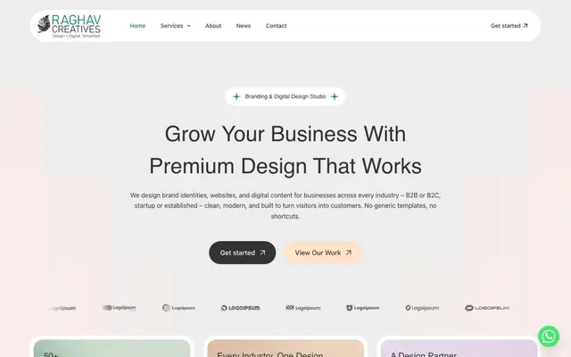 Raghav Creatives website
