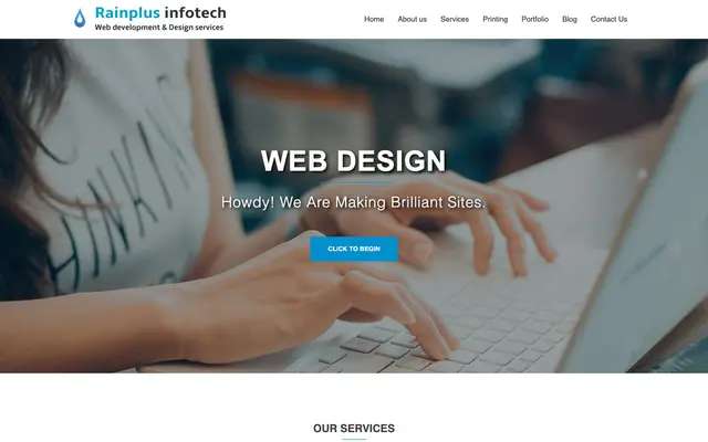 Rainplus Infotech website
