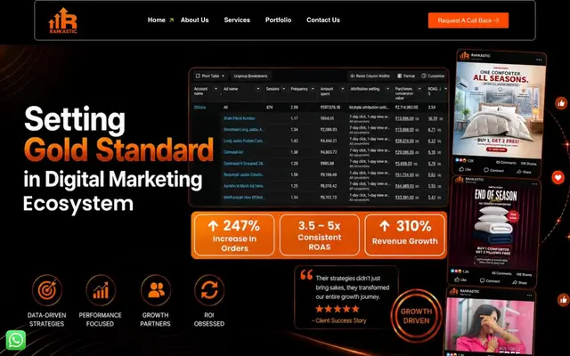 Rankastic Media & Tech website