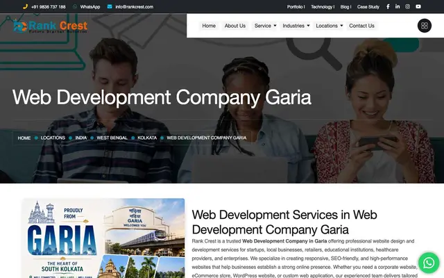Rank Crest Web Agency website