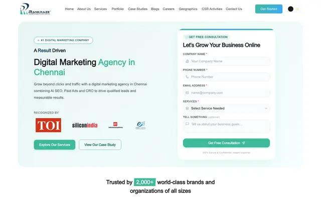 Rankraze website