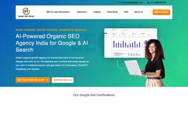 Rank The Page website