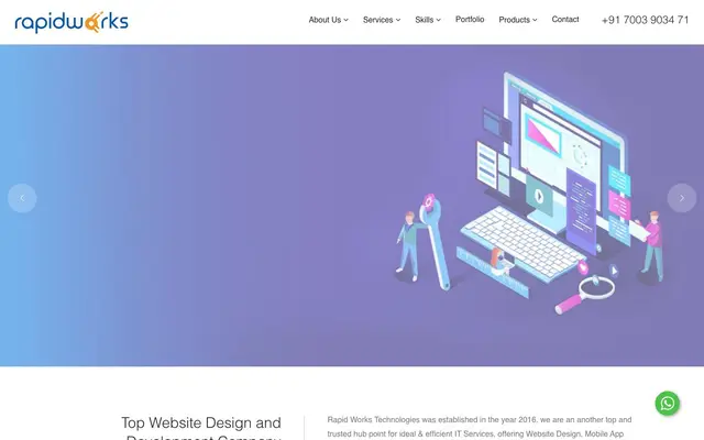 Rapid Works Technologies website