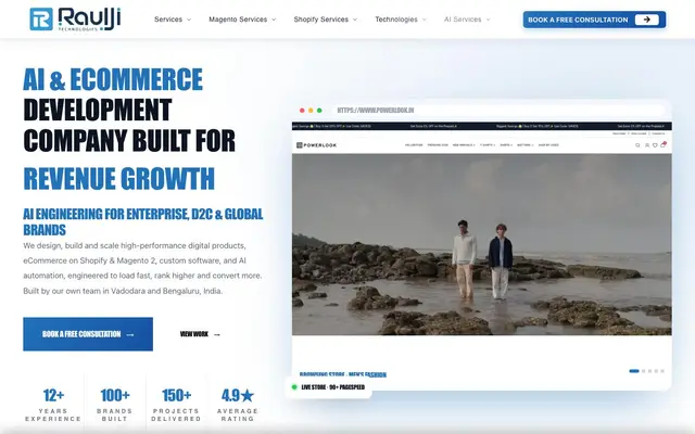 Raulji Technologies website