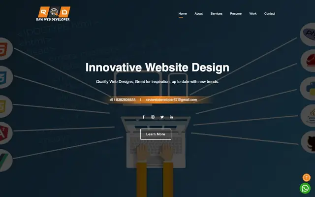 Ravi Web Developer website