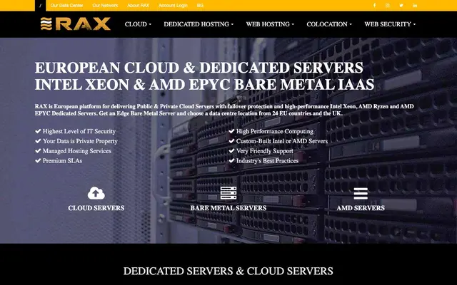 RAX website