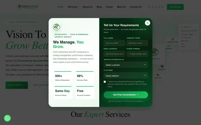 Rcosource Private Limited website
