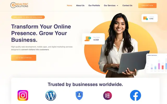 Realtec Solutions website
