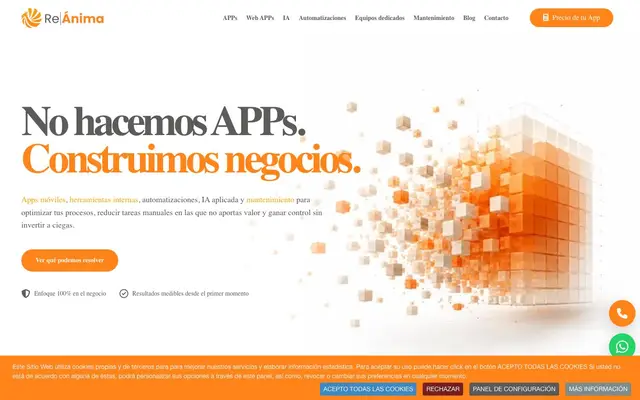 ReÁnima Soluciones | APPs, IA y automatizaciones website