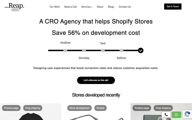 Reap Agency website