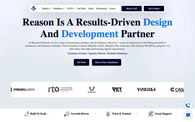 Reason Infotech LLP website