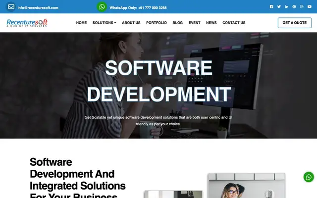 Recenturesoft Infotech Pvt Ltd website