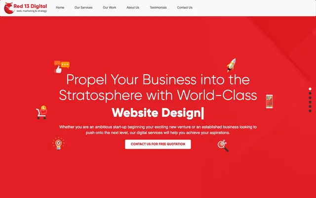 Red 13 Digital website