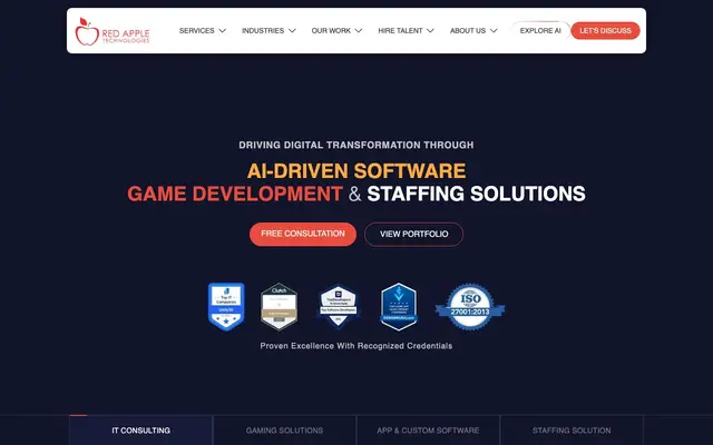 Red Apple Technologies website