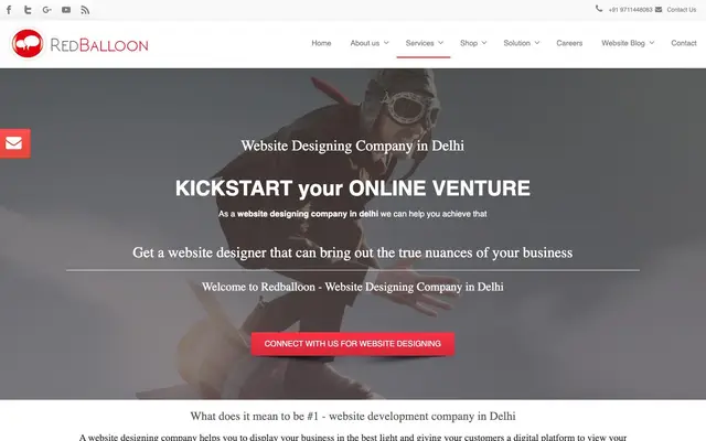 Website Designing Company| Website Development in Delhi - Redballoon website