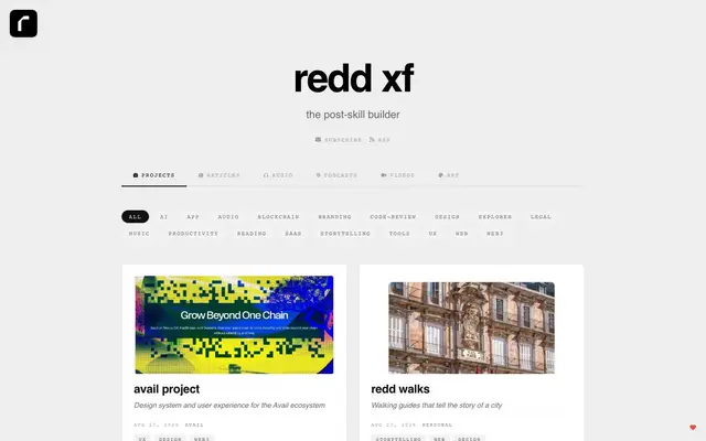 Redd Experience Design website