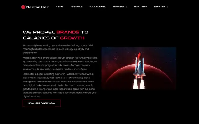 Redmatter Full-Funnel Marketing Agency website