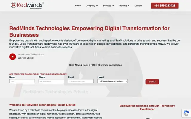 REDMINDS TECHNOLOGIES PRIVATE LIMITED website