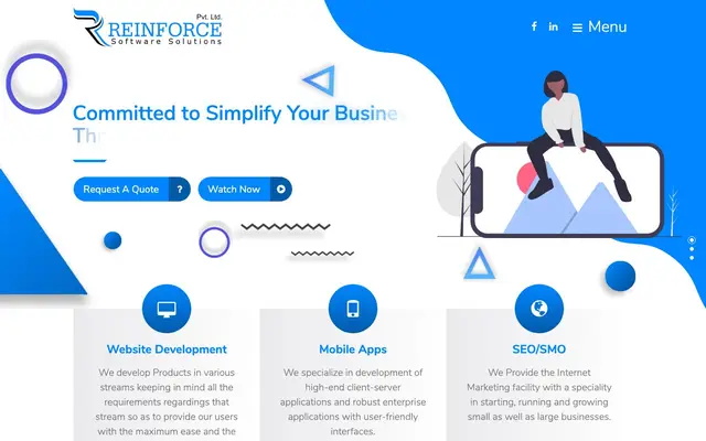 Reinforce Software Solutions Pvt. Ltd website